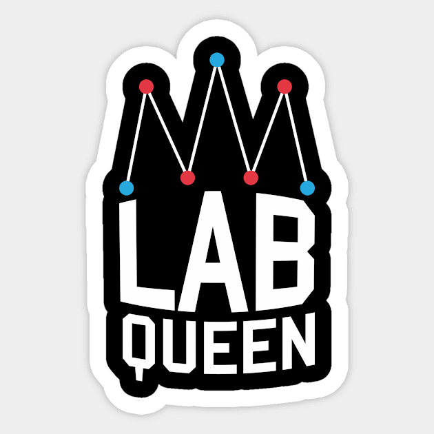 Lab Queen Laboratory Technician Lab Tech Sticker by TheBestHumorApparel